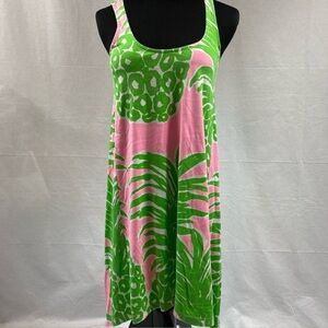 Lilly Pulitzer Monterey Flamenco Tank Dress Pink & Green Pineapple  XS Extra SM